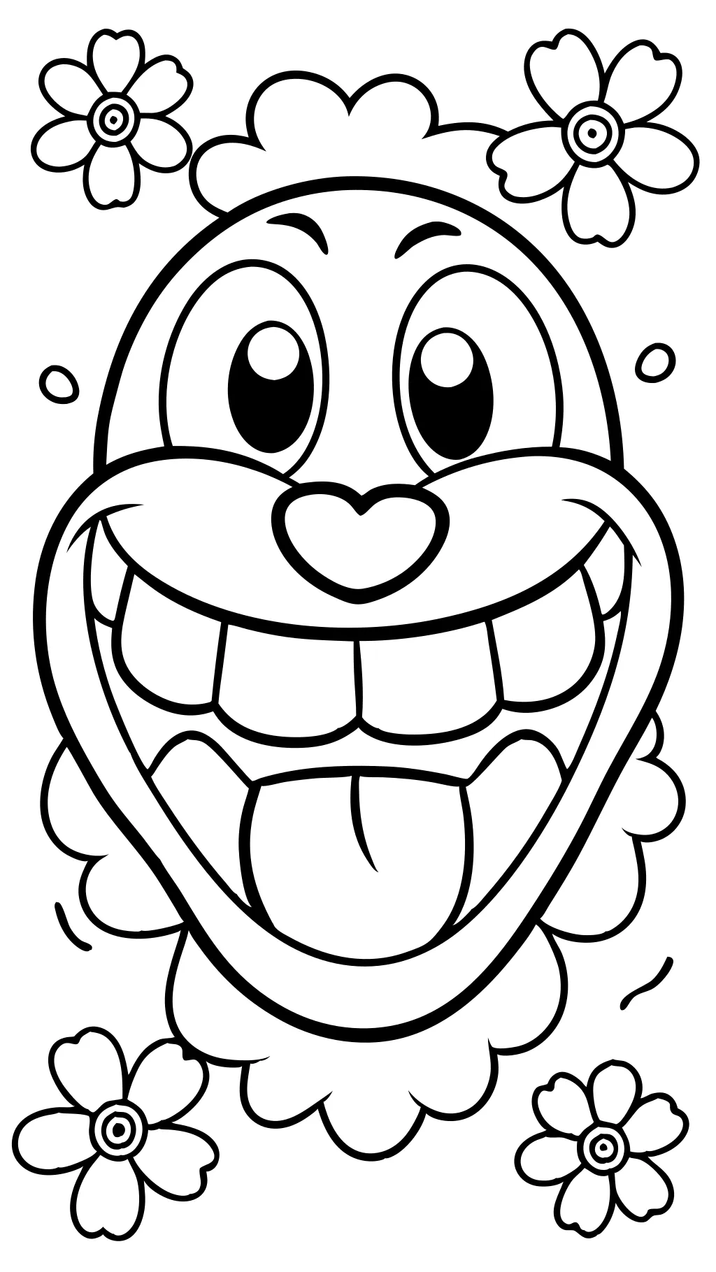 mouth coloring page